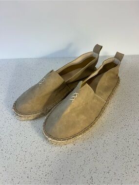 Women's Slip-On Espadrilles in Light Tan Suédine❤️S